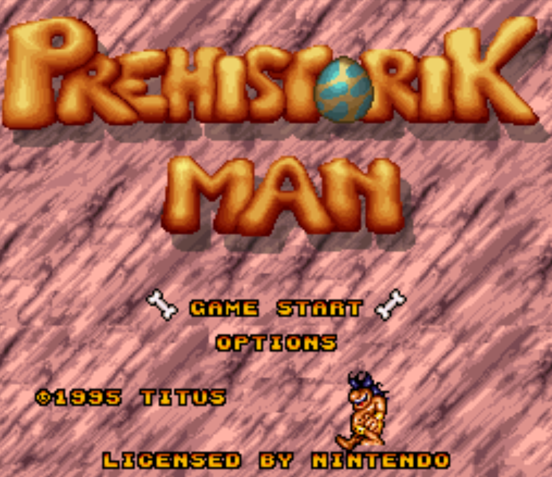 Prehistorik Man Title Screen
